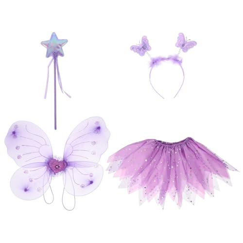 VANZACK 1 Satz Kostüm Set mit Tutu Rock Flügeln und Zauberstab für Mädchen für Geburtstagsfeiern Schulveranstaltungen Tanz und Karneval Elegantes und Sicheres Outfit VANZACK 1 Satz Kostüm Set mit Tutu Rock Flügeln und Zauberstab für Mädchen für Geburtstagsfeiern Schulveranstaltungen Tanz und Karneval Elegantes und Sicheres Outfit von VANZACK