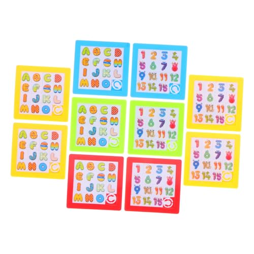 VANZACK 10 Stück Teiliges Buntes Schiebepuzzle Zahlen und Buchstaben für Fördert Frühe Bildung Kognitive Fähigkeiten und Hand Auge Koordination für Spielerisches Lernen und VANZACK 10 Stück Teiliges Buntes Schiebepuzzle Zahlen und Buchstaben für Fördert Frühe Bildung Kognitive Fähigkeiten und Hand Auge Koordination für Spielerisches Lernen und von VANZACK