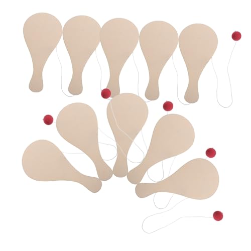 VANZACK 10 Stück Teiliges Holz Paddleball Spielset zum Bemalen DIY Kreatives Kinderspielzeug für Jungen und Mädchen Motorik und Hand Auge Koordination für Freizeit und Party VANZACK 10 Stück Teiliges Holz Paddleball Spielset zum Bemalen DIY Kreatives Kinderspielzeug für Jungen und Mädchen Motorik und Hand Auge Koordination für Freizeit und Party von VANZACK