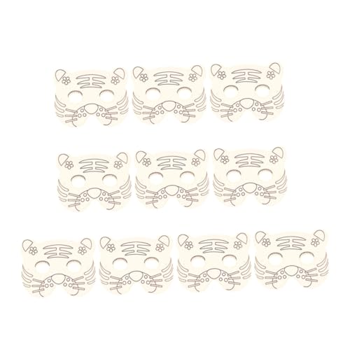 VANZACK 10 Stück Teiliges Leere Papiertiermasken zum Bemalen DIY Bastelset Kreative Malvorlagen Tiger-motiv Sicher und Langlebig für Fasching Kinderparty und Kunsthandwerk VANZACK 10 Stück Teiliges Leere Papiertiermasken zum Bemalen DIY Bastelset Kreative Malvorlagen Tiger-motiv Sicher und Langlebig für Fasching Kinderparty und Kunsthandwerk von VANZACK