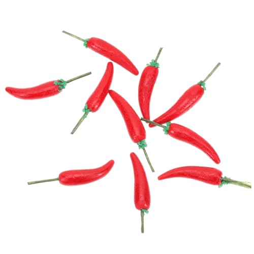 VANZACK 10 Stück Teiliges Mini Gemüse Realistische Chili Miniatur Puppenhaus Zubehör Harz Deko für Küche Wohnzimmer Lebensechte Farbakzente VANZACK 10 Stück Teiliges Mini Gemüse Realistische Chili Miniatur Puppenhaus Zubehör Harz Deko für Küche Wohnzimmer Lebensechte Farbakzente von VANZACK