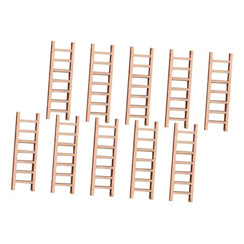 VANZACK 10 Stück Teiliges Miniatur Holzleiter Dekorative Holzdeko für Mikro Landschaft Feengarten Bonsai Puppenhaus Zubehör Farbenfrohe Mini Leiter für Kreative Bastel Hausdekoration VANZACK 10 Stück Teiliges Miniatur Holzleiter Dekorative Holzdeko für Mikro Landschaft Feengarten Bonsai Puppenhaus Zubehör Farbenfrohe Mini Leiter für Kreative Bastel Hausdekoration von VANZACK