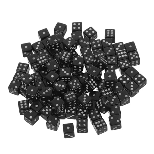 VANZACK 100 Stück Teiliges Kleine Schwarze Würfel aus Robustem Kunststoff für Brettspiele Partys und Matheunterricht Ultraschmales Design für Vielseitigen Spielspaß Unterwegs VANZACK 100 Stück Teiliges Kleine Schwarze Würfel aus Robustem Kunststoff für Brettspiele Partys und Matheunterricht Ultraschmales Design für Vielseitigen Spielspaß Unterwegs von VANZACK