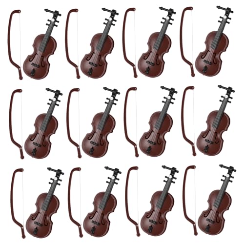 VANZACK 12 Sätze Mini Weihnachtsvioline Holzoptik Miniatur Musikinstrument Modell Dekoration für Zuhause Büro und Festtagsdeko VANZACK 12 Sätze Mini Weihnachtsvioline Holzoptik Miniatur Musikinstrument Modell Dekoration für Zuhause Büro und Festtagsdeko von VANZACK
