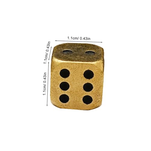 VANZACK 12 Stck. Messing Würfel Antik Design Kleine Würfelförmige Spielwürfel mit Abgerundeten Ecken Robuste Würfelspiel Requisiten für Bar Party und Brettspiele Ästhetische Würfel VANZACK 12 Stck. Messing Würfel Antik Design Kleine Würfelförmige Spielwürfel mit Abgerundeten Ecken Robuste Würfelspiel Requisiten für Bar Party und Brettspiele Ästhetische Würfel von VANZACK