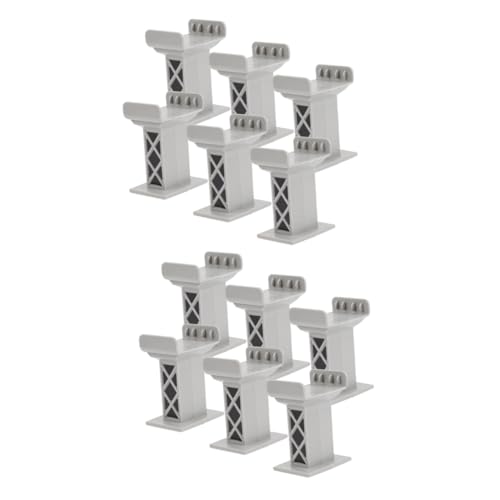 VANZACK 12 Stck. Teiliges Zugbrückenstützen aus Grauem Schienenstützen für Kompatibel mit Eisenbahnsystemen Stabilisierende Brückenpfeiler für Holzeisenbahn VANZACK 12 Stck. Teiliges Zugbrückenstützen aus Grauem Schienenstützen für Kompatibel mit Eisenbahnsystemen Stabilisierende Brückenpfeiler für Holzeisenbahn von VANZACK