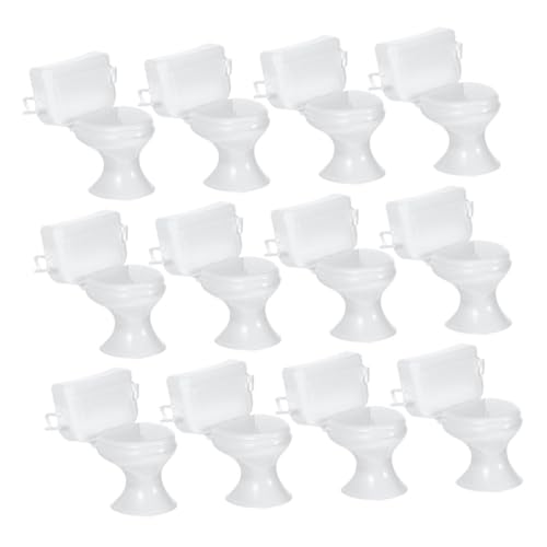 VANZACK 12 Stück Maßstab Realistische Puppenhaus-Toilette Handlich und Leicht für Rollenspiel und Detailgetreue Badezimmerdekoration VANZACK 12 Stück Maßstab Realistische Puppenhaus-Toilette Handlich und Leicht für Rollenspiel und Detailgetreue Badezimmerdekoration von VANZACK