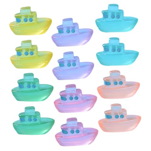 VANZACK 12 Stück Teiliges Miniatur Resin Boote Leuchtende Mikrolandschaft Deko Rustikale Mini Boot Figuren Bunte Kleine Schiffsmodelle für Puppenhaus und DIY Gartendekoration VANZACK 12 Stück Teiliges Miniatur Resin Boote Leuchtende Mikrolandschaft Deko Rustikale Mini Boot Figuren Bunte Kleine Schiffsmodelle für Puppenhaus und DIY Gartendekoration von VANZACK