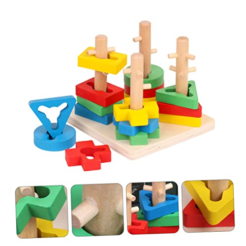 VANZACK 1Satz Geometrische Sortierblöcke aus Holz Lernspielzeug für Kleinkinder Monate Stapelbare Bausteine Formenerkennung Sicheres und Langlebiges Montessori für Frühes VANZACK 1Satz Geometrische Sortierblöcke aus Holz Lernspielzeug für Kleinkinder Monate Stapelbare Bausteine Formenerkennung Sicheres und Langlebiges Montessori für Frühes von VANZACK