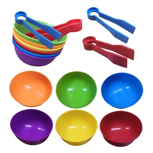 VANZACK 2 Sätze Farbige Sortierschalen Lernspielzeug mit Pinzetten für Kleinkinder und Zahlenverständnis Hand Augen Koordination und Kreativem VANZACK 2 Sätze Farbige Sortierschalen Lernspielzeug mit Pinzetten für Kleinkinder und Zahlenverständnis Hand Augen Koordination und Kreativem von VANZACK