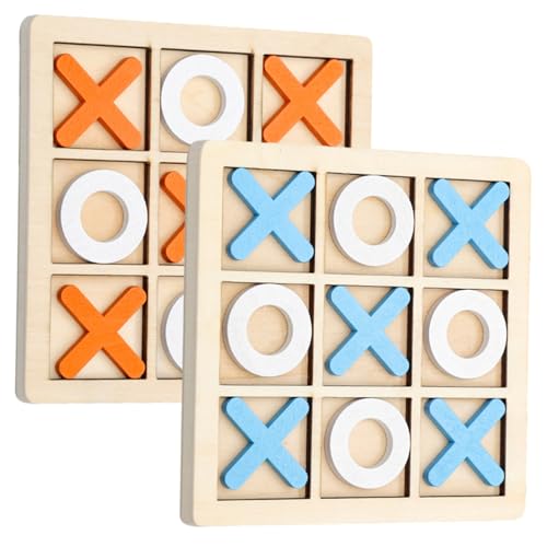 VANZACK 2 Sätze Holz Toe Spiel Lernspielzeug Intelligenztraining Fördert Konzentration Geschicklichkeit in Orange Blau VANZACK 2 Sätze Holz Toe Spiel Lernspielzeug Intelligenztraining Fördert Konzentration Geschicklichkeit in Orange Blau von VANZACK
