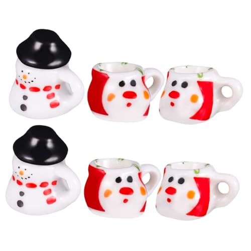 VANZACK 2 Sätze Mini Keramik Schneemann Tee Set Miniatur Porzellan und Tassen für Puppenhaus DIY Dollhouse Kitchen Decor Festliche Weihnachtsdekoration für Pretend Play VANZACK 2 Sätze Mini Keramik Schneemann Tee Set Miniatur Porzellan und Tassen für Puppenhaus DIY Dollhouse Kitchen Decor Festliche Weihnachtsdekoration für Pretend Play von VANZACK