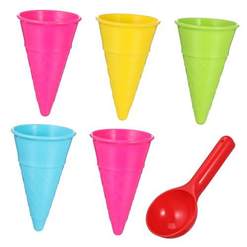 VANZACK 2 Sätze Teiliges Sandspielzeug Bunten Eiscreme-Kegeln und Robustem Leichtes Strandspielzeug für Motorischer Fähigkeiten für Strand Park und Zuhause Zufällige Farbe VANZACK 2 Sätze Teiliges Sandspielzeug Bunten Eiscreme-Kegeln und Robustem Leichtes Strandspielzeug für Motorischer Fähigkeiten für Strand Park und Zuhause Zufällige Farbe von VANZACK