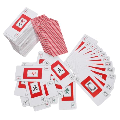 VANZACK 2 Sätze Tragbare Mahjong Karten Chinesisches Kartenspiel Leicht Kompakt für Camping Party Reise Outdoor Tischspiel mit Klarer Druckqualität VANZACK 2 Sätze Tragbare Mahjong Karten Chinesisches Kartenspiel Leicht Kompakt für Camping Party Reise Outdoor Tischspiel mit Klarer Druckqualität von VANZACK