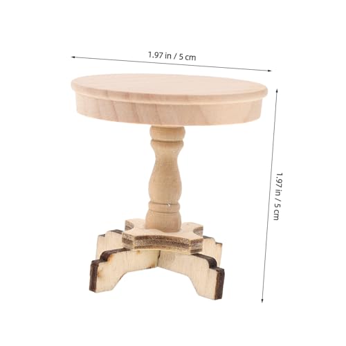 VANZACK 2 Stück Maßstab Runder Holz-teetisch Naturbelassen Fein Gearbeitet Leichter Beistelltisch für Puppenhaus Wohnzimmerdekoration VANZACK 2 Stück Maßstab Runder Holz-teetisch Naturbelassen Fein Gearbeitet Leichter Beistelltisch für Puppenhaus Wohnzimmerdekoration von VANZACK