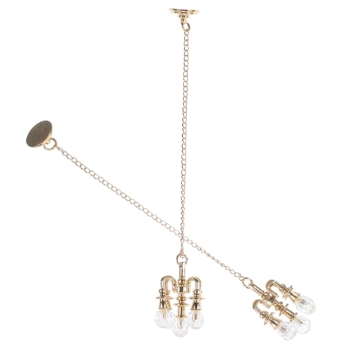 VANZACK 2 Stück Mini Kronleuchter Modell aus Leichtem Legierungs Material Detailreiche Miniatur Pendelleuchten mit Kristall Design Geeignet für Puppenhaus Dekoration und Micro Landschaften VANZACK 2 Stück Mini Kronleuchter Modell aus Leichtem Legierungs Material Detailreiche Miniatur Pendelleuchten mit Kristall Design Geeignet für Puppenhaus Dekoration und Micro Landschaften von VANZACK