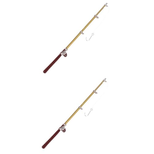 VANZACK 2 Stück Miniatur Angelrute Modell aus Detailreiche Kleine Deko Angelrute für Puppenhaus Zubehör Kreative Mikro Szene Langlebig und Realistisch VANZACK 2 Stück Miniatur Angelrute Modell aus Detailreiche Kleine Deko Angelrute für Puppenhaus Zubehör Kreative Mikro Szene Langlebig und Realistisch von VANZACK