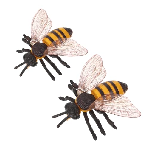 VANZACK 2 Stück Realistische Honigbienen Figuren Insekt Modell Kleine Bienen für Wissenschaftsprojekte Sommerfest Halloween Dekoration VANZACK 2 Stück Realistische Honigbienen Figuren Insekt Modell Kleine Bienen für Wissenschaftsprojekte Sommerfest Halloween Dekoration von VANZACK