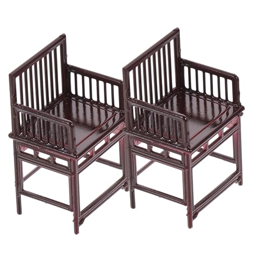 VANZACK 2 Stück Vintage Miniaturmöbel Abs Kunststoff Miniaturstuhl für Puppenhaus Dekoration und Bastelprojekte VANZACK 2 Stück Vintage Miniaturmöbel Abs Kunststoff Miniaturstuhl für Puppenhaus Dekoration und Bastelprojekte von VANZACK