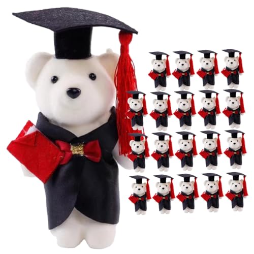 VANZACK 20 Stück Teiliges Abschlussplüschbären Polyester Kleine Kuscheltier Dekoration für Blumensträuße Vielseitiges für Schüler und Abschlussfeiern VANZACK 20 Stück Teiliges Abschlussplüschbären Polyester Kleine Kuscheltier Dekoration für Blumensträuße Vielseitiges für Schüler und Abschlussfeiern von VANZACK