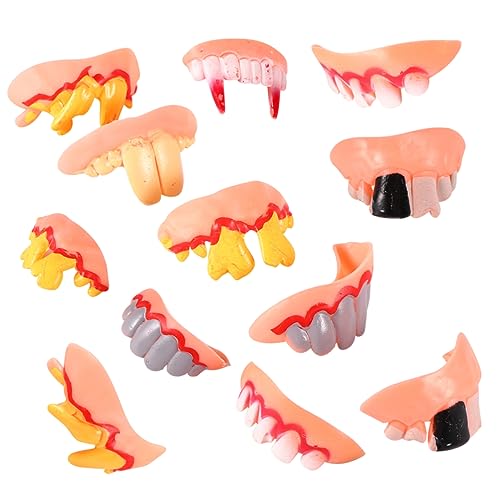 VANZACK 20 Stück Teiliges Halloween Vampirgebiss Leichte Gruselige Fake Zähne für Erwachsene und Vielseitige Kostüm Requisiten für Halloween Partys Cosplay und Partygeschenke VANZACK 20 Stück Teiliges Halloween Vampirgebiss Leichte Gruselige Fake Zähne für Erwachsene und Vielseitige Kostüm Requisiten für Halloween Partys Cosplay und Partygeschenke von VANZACK