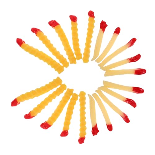 VANZACK 20 Stück Teiliges Künstliche Pommes Frites aus Langlebigem PVC Realistische Französische Fritten mit Wellenkante Leichte Dekoration für Küchenfotografie Restaurant Schaufenster VANZACK 20 Stück Teiliges Künstliche Pommes Frites aus Langlebigem PVC Realistische Französische Fritten mit Wellenkante Leichte Dekoration für Küchenfotografie Restaurant Schaufenster von VANZACK