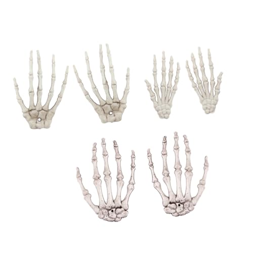 VANZACK 3 Paare Halloween Skelett Hände Deko Realistische Knochen Hand Deko für Haus Bar Party Gruselige Halloween Dekoration Leichtes Resin Material VANZACK 3 Paare Halloween Skelett Hände Deko Realistische Knochen Hand Deko für Haus Bar Party Gruselige Halloween Dekoration Leichtes Resin Material von VANZACK