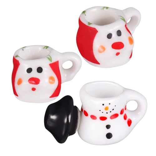 VANZACK 3 Stück Teiliges Mini Keramik Weihnachts Teeservice Set Cartoon Stil Weihnachtsdekoration Tischdeko für Familie VANZACK 3 Stück Teiliges Mini Keramik Weihnachts Teeservice Set Cartoon Stil Weihnachtsdekoration Tischdeko für Familie von VANZACK