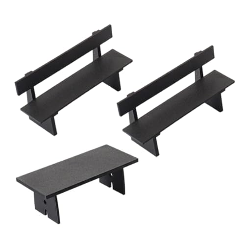 VANZACK 3 Stück Teiliges Miniatur Gartenbank-Set aus Robustem Material mit Tisch und Sitzgelegenheiten Kompakt für Puppenhaus Möbel und Diorama Dekoration als Puppenhaus Szenerie Requisite VANZACK 3 Stück Teiliges Miniatur Gartenbank-Set aus Robustem Material mit Tisch und Sitzgelegenheiten Kompakt für Puppenhaus Möbel und Diorama Dekoration als Puppenhaus Szenerie Requisite von VANZACK