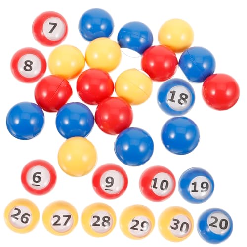 VANZACK 30 Stück Teiliges Bunte Bingo Lotteriebälle aus Robustem Kunststoff Nummerierte Raffle Bälle für Partyspiele und Verlosungen Leichte Wiederverwendbare Spielkugeln für Freizeit und VANZACK 30 Stück Teiliges Bunte Bingo Lotteriebälle aus Robustem Kunststoff Nummerierte Raffle Bälle für Partyspiele und Verlosungen Leichte Wiederverwendbare Spielkugeln für Freizeit und von VANZACK