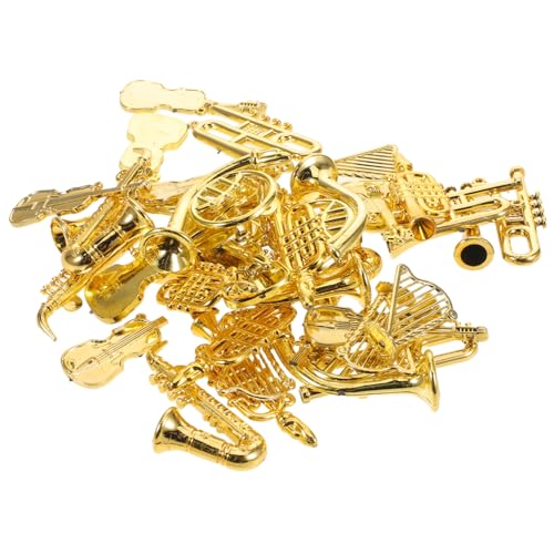 VANZACK 35 Stück Teiliges Miniatur-musikinstrumente-Set mit Violine Trompete Gitarre Mini Dollhouse Zubehör Vielseitige Mini-Ornamente für Festliche Dekoration und Sammler VANZACK 35 Stück Teiliges Miniatur-musikinstrumente-Set mit Violine Trompete Gitarre Mini Dollhouse Zubehör Vielseitige Mini-Ornamente für Festliche Dekoration und Sammler von VANZACK