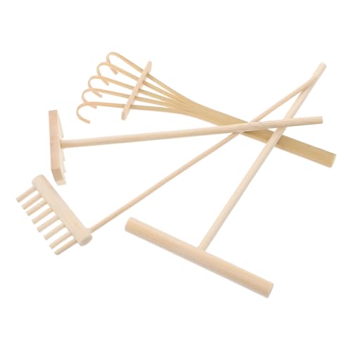VANZACK 4 STÜCKE Mini Zen Garten Rechen Set Teilig aus Holz Kompakte Mini Sandgarten Werkzeuge für Home Office Dekoration Kreatives Meditations Zubehör für Schreibtisch und Tischdeko VANZACK 4 STÜCKE Mini Zen Garten Rechen Set Teilig aus Holz Kompakte Mini Sandgarten Werkzeuge für Home Office Dekoration Kreatives Meditations Zubehör für Schreibtisch und Tischdeko von VANZACK