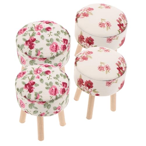 VANZACK 4 Stück Mini Möbelmodell Heimdekoration Mini Rundhocker Puppenhausmöbel Puppenhausbänke Ornament Puppenhaushockermodell Aus VANZACK 4 Stück Mini Möbelmodell Heimdekoration Mini Rundhocker Puppenhausmöbel Puppenhausbänke Ornament Puppenhaushockermodell Aus von VANZACK