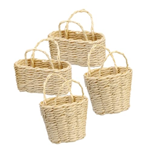 VANZACK 4 Stück Mini Simulations Aufbewahrungskorb Puppenhaus Blumenkorb Puppenhaus Geflochtener Korb Miniaturkörbe Mit Griffen Bambus Handdekorkorb Geflochtener Bambuskorb Beige VANZACK 4 Stück Mini Simulations Aufbewahrungskorb Puppenhaus Blumenkorb Puppenhaus Geflochtener Korb Miniaturkörbe Mit Griffen Bambus Handdekorkorb Geflochtener Bambuskorb Beige von VANZACK