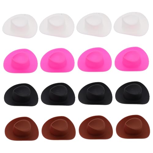 VANZACK 4 Stück Teiliges Mini Cowboy Hüte für Puppen und Bastelprojekte Süße Western Cowboy Toy Accessoires in Glitzer und Dunkelbraun für Kreative DIY Dekorationen VANZACK 4 Stück Teiliges Mini Cowboy Hüte für Puppen und Bastelprojekte Süße Western Cowboy Toy Accessoires in Glitzer und Dunkelbraun für Kreative DIY Dekorationen von VANZACK