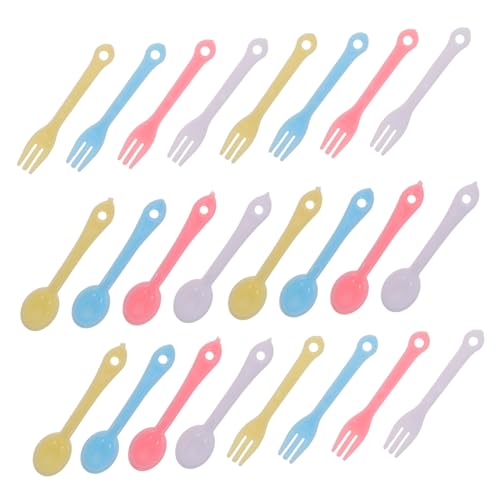 VANZACK 40 Sätze Teiliges Miniatur Besteck Set mit Bunten Mini Gabeln und Löffeln Detailreiche Kunststoff Utensilien für Puppenhaus Dekoration und Kreatives Mini VANZACK 40 Sätze Teiliges Miniatur Besteck Set mit Bunten Mini Gabeln und Löffeln Detailreiche Kunststoff Utensilien für Puppenhaus Dekoration und Kreatives Mini von VANZACK