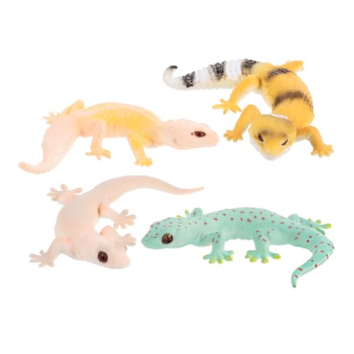 VANZACK 4Stücke Teiliges Gecko Modell Lebensnahe Tierfiguren Für Lernspielzeug Kreativität Und Bildung Für Ab Jahren von VANZACK