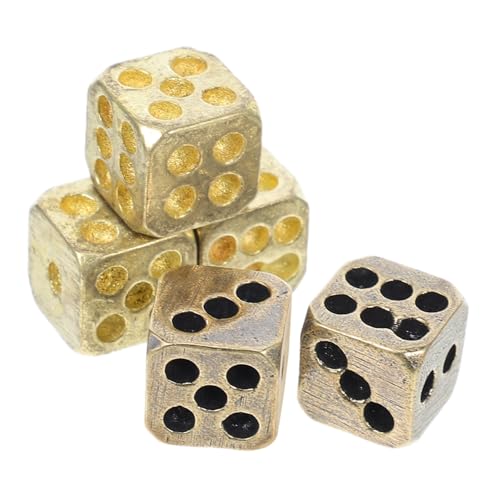 VANZACK 5 Stück Teiliges Kupfer Würfel Metallspielwürfel Kleine Spielwürfel mit Abgerundeten Kanten Robust für Bar und Tischspiele Zufällige Farbe VANZACK 5 Stück Teiliges Kupfer Würfel Metallspielwürfel Kleine Spielwürfel mit Abgerundeten Kanten Robust für Bar und Tischspiele Zufällige Farbe von VANZACK