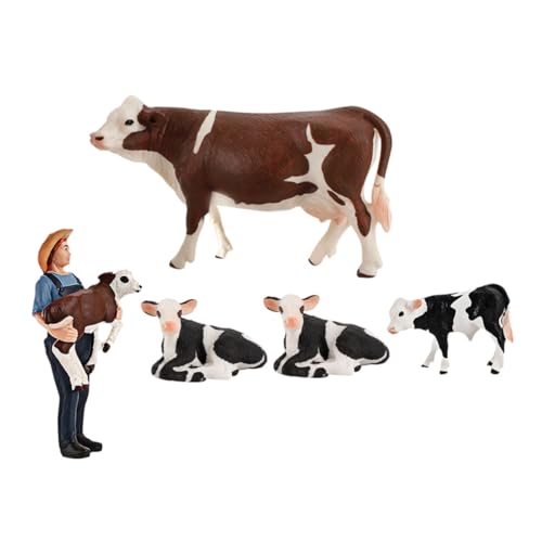 VANZACK 5 Stück Teiliges Miniatur Bauernhoftier Realistische PVC Kuhfiguren Pädagogisches für Dekorative Farmtiere Geeignet als Kuchen Deko und Indoor Outdoor VANZACK 5 Stück Teiliges Miniatur Bauernhoftier Realistische PVC Kuhfiguren Pädagogisches für Dekorative Farmtiere Geeignet als Kuchen Deko und Indoor Outdoor von VANZACK