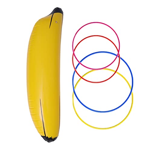 VANZACK 5stücke Teiliges Aufblasbare Banane Mit Ringwurfspiel Für Umweltfreundliches PVC Spielzeug Für Partys Und Poolspaß Banane Ringe VANZACK 5stücke Teiliges Aufblasbare Banane Mit Ringwurfspiel Für Umweltfreundliches PVC Spielzeug Für Partys Und Poolspaß Banane Ringe von VANZACK