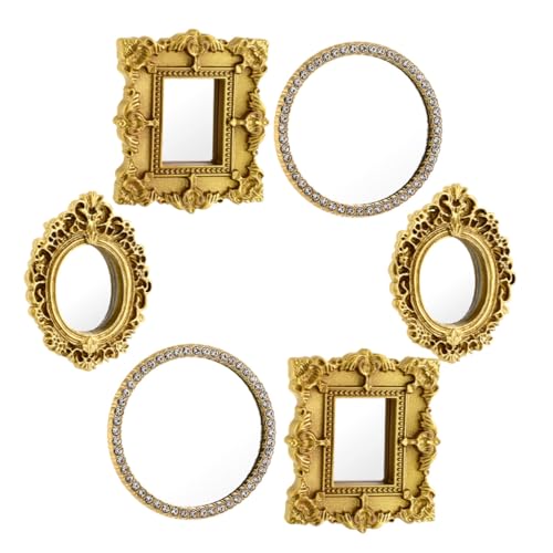 VANZACK 6 Stück Maßstab Goldrahmen Wanddeko Puppenhaus Vintage Stil für Schlafzimmer Flur und Miniaturszenen VANZACK 6 Stück Maßstab Goldrahmen Wanddeko Puppenhaus Vintage Stil für Schlafzimmer Flur und Miniaturszenen von VANZACK