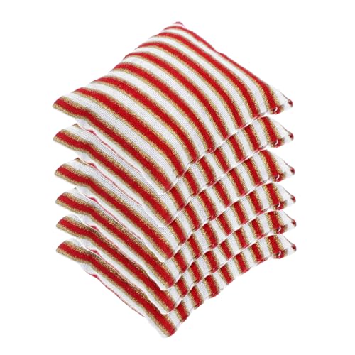 VANZACK 6 Stück Puppenhausmöbel Modern Kissen Miniaturen Klein Dekorative Mini-hausdekoration Mini-zubehör Für Puppen Entzückende Baumwollseide VANZACK 6 Stück Puppenhausmöbel Modern Kissen Miniaturen Klein Dekorative Mini-hausdekoration Mini-zubehör Für Puppen Entzückende Baumwollseide von VANZACK