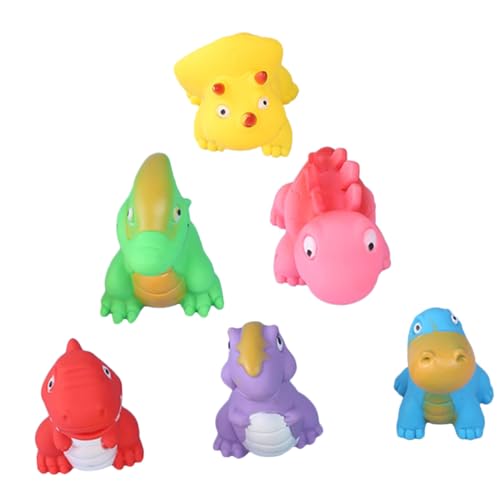 VANZACK 6 Stück Teiliges Badewannenspielzeug Dinosaurier aus Weichem Sicherem Material Tragbares Quetschspielzeug für Kleinkinder Leicht zu Halten und Hautfreundlich Fördert Badespaß und VANZACK 6 Stück Teiliges Badewannenspielzeug Dinosaurier aus Weichem Sicherem Material Tragbares Quetschspielzeug für Kleinkinder Leicht zu Halten und Hautfreundlich Fördert Badespaß und von VANZACK