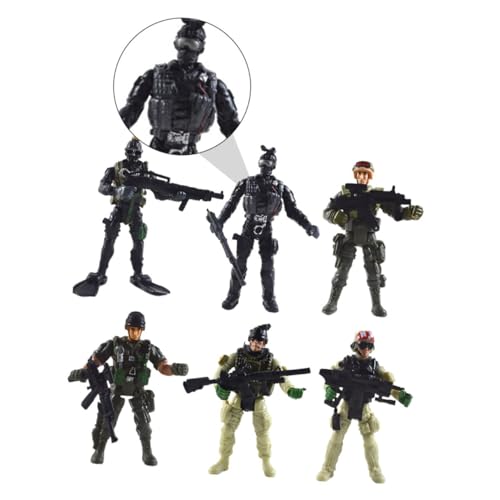 VANZACK 6 Stück Teiliges Beweglicher Kunststoff Soldatenfiguren Modellspielzeug für Simulation Verschiedener Posen Fördert Fantasie und Kreatives Spiel VANZACK 6 Stück Teiliges Beweglicher Kunststoff Soldatenfiguren Modellspielzeug für Simulation Verschiedener Posen Fördert Fantasie und Kreatives Spiel von VANZACK