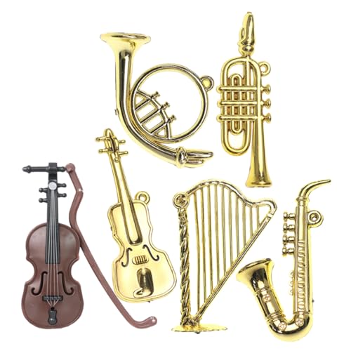 VANZACK 6 Stück Teiliges Mini Musikinstrumenten Set für Puppenhaus Realistische Klassische Nachbildung Handgefertigte Miniatur Musikdekoration für Puppenhaus Zubehör und Miniatur VANZACK 6 Stück Teiliges Mini Musikinstrumenten Set für Puppenhaus Realistische Klassische Nachbildung Handgefertigte Miniatur Musikdekoration für Puppenhaus Zubehör und Miniatur von VANZACK