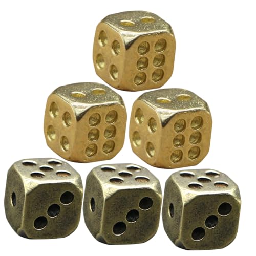 VANZACK 6 Stück Teiliges Vintage Kupfer Würfel Mehrseitige Spielwürfel für Rollenspiele Party Geburtstag Bar Nachtclub Zubehör VANZACK 6 Stück Teiliges Vintage Kupfer Würfel Mehrseitige Spielwürfel für Rollenspiele Party Geburtstag Bar Nachtclub Zubehör von VANZACK