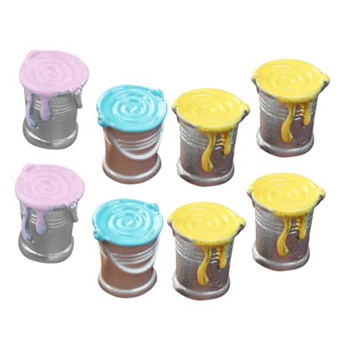 VANZACK 8 Stück Teiliges Miniatur Farb Eimer Realistische Miniatur Deko für Puppenhaus Glatte Oberfläche Langlebiges Material Foto Requisite Farblich Gemischt VANZACK 8 Stück Teiliges Miniatur Farb Eimer Realistische Miniatur Deko für Puppenhaus Glatte Oberfläche Langlebiges Material Foto Requisite Farblich Gemischt von VANZACK