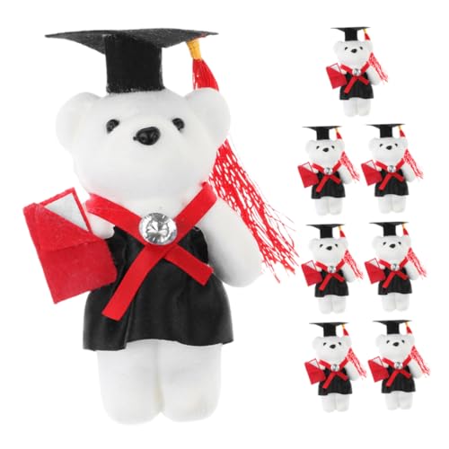 VANZACK 8pcs Mini Abschlussbär Für DIY Blume Kreativer Süßer Plüschbär Für Abschlusssaison Dekorationen Abschlussfeier Mini Abschluss Tier Tier von VANZACK