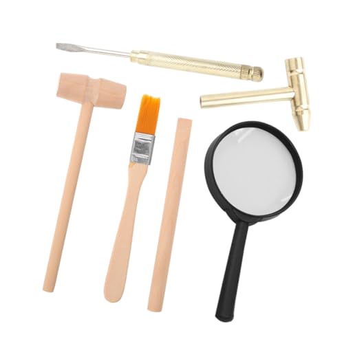 VANZACK Archäologie Werkzeug Set Holzhammer Meißel Pinsel Metallhammer Ergonomisch Komplett Für Dinosaurier Edelstein Fossilien Ausgrabung DIY Lernspielzeug VANZACK Archäologie Werkzeug Set Holzhammer Meißel Pinsel Metallhammer Ergonomisch Komplett Für Dinosaurier Edelstein Fossilien Ausgrabung DIY Lernspielzeug von VANZACK