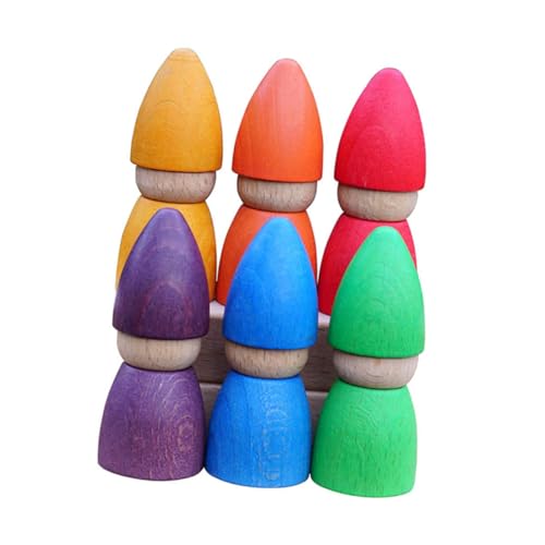 VANZACK Buntes Holz Puppen aus Stabilem Buchenholz Farbige Bauklötze für Fördert Hand Auge Koordination Sicher und Leicht für Kleinkinder Pädagogisches Lernspielzeug Ab Jahr VANZACK Buntes Holz Puppen aus Stabilem Buchenholz Farbige Bauklötze für Fördert Hand Auge Koordination Sicher und Leicht für Kleinkinder Pädagogisches Lernspielzeug Ab Jahr von VANZACK